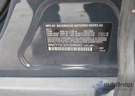 2017 Mini Countryman Cooper S z USA, uszkodzony, nr VIN WMZYT5C32H3D80047